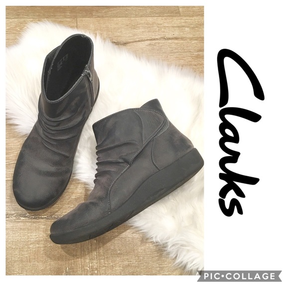 clarks ruched ankle boots